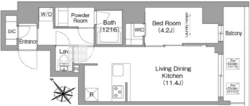 コンフォリア・リヴ上野 901 間取り図