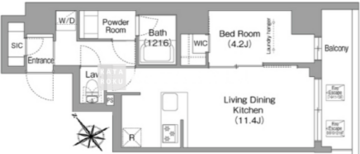 コンフォリア・リヴ上野 1101 間取り図