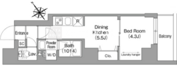 コンフォリア・リヴ上野 1202 間取り図