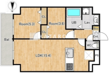 ジーグランデ三ノ輪 301 間取り図