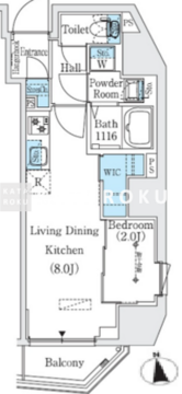 プライムブリス新御徒町 402 間取り図