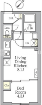 アグライア新宿横寺町 101 間取り図