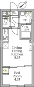 アグライア新宿横寺町 103 間取り図