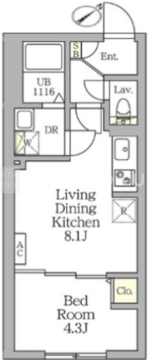 アグライア新宿横寺町 106 間取り図