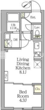 アグライア新宿横寺町 206 間取り図
