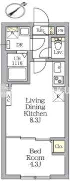 アグライア新宿横寺町 402 間取り図