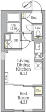 アグライア新宿横寺町 406 間取り図