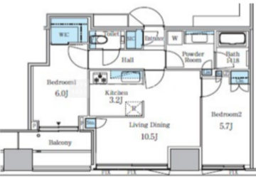 大崎ステーションレジデンス 3012 間取り図