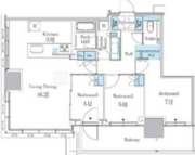 大崎ステーションレジデンス 3007 間取り図