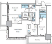 大崎ステーションレジデンス 2001 間取り図