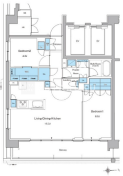 ルフォンプログレ高田馬場ノース 211 間取り図