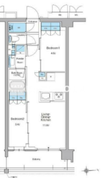 ルフォンプログレ高田馬場ノース 306 間取り図