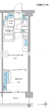 ルフォンプログレ高田馬場ノース 313 間取り図