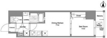 ダフィット錦糸町 701 間取り図