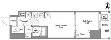 ダフィット錦糸町 705 間取り図