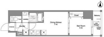 ダフィット錦糸町 1104 間取り図
