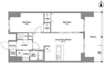 ダフィット錦糸町 1403 間取り図