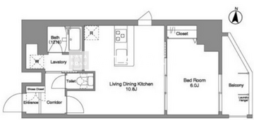 ダフィット錦糸町 1406 間取り図