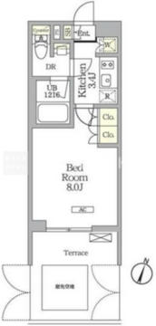 アイフラット明大前 105 間取り図