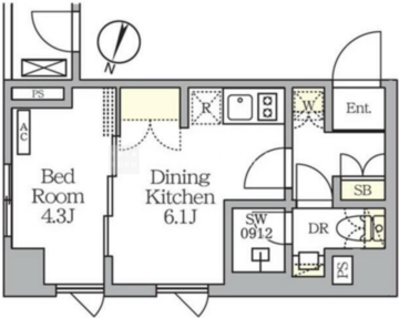 アイフラット明大前 209 間取り図