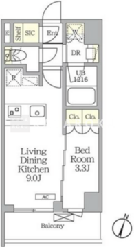 アイフラット明大前 305 間取り図