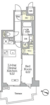 アイフラット明大前 102 間取り図