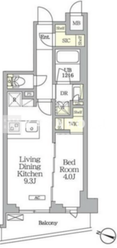 アイフラット明大前 302 間取り図