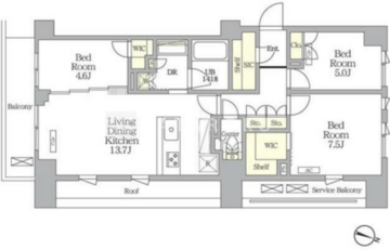 アイフラット明大前 306 間取り図