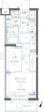 ズーム蒲田イースト 513 間取り図