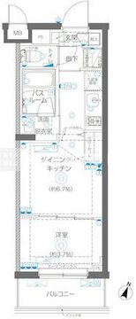 ズーム蒲田イースト 411 間取り図