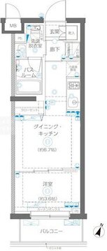 ズーム蒲田イースト 509 間取り図