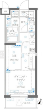 ズーム蒲田イースト 313 間取り図