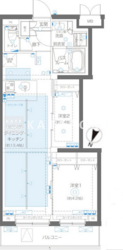ズーム蒲田イースト 406 間取り図