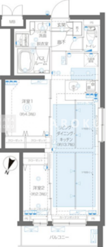 ズーム蒲田イースト 207 間取り図