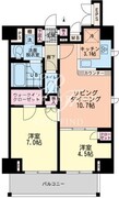 エスティメゾン赤羽 701 間取り図