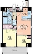 エスティメゾン赤羽 601 間取り図 ?>