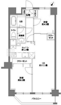 カスタリア浅草橋 602 間取り図