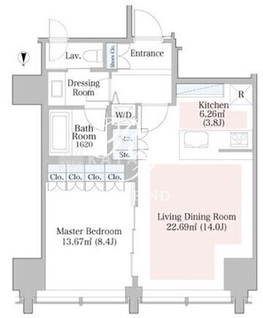 ラ・トゥール飯田橋 1102 間取り図