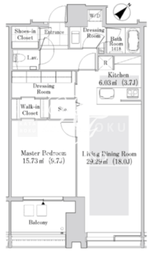ラ・トゥール新宿ガーデン 2604 間取り図