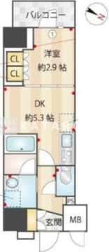 ズーム本郷 805 間取り図