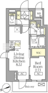 テラス北千住 206 間取り図