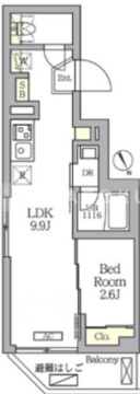 ハーモニーレジデンス馬込 207 間取り図