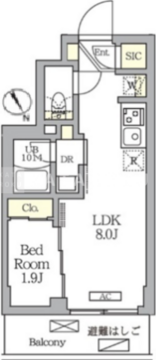 ハーモニーレジデンス馬込 206 間取り図