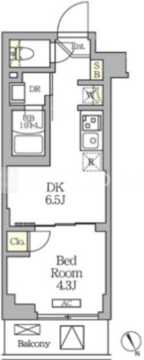 ハーモニーレジデンス馬込 404 間取り図