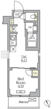 ハーモニーレジデンス馬込 403 間取り図