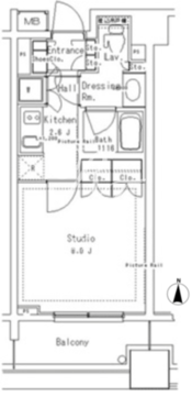 パークアクシス御茶ノ水ステージ 1309 間取り図