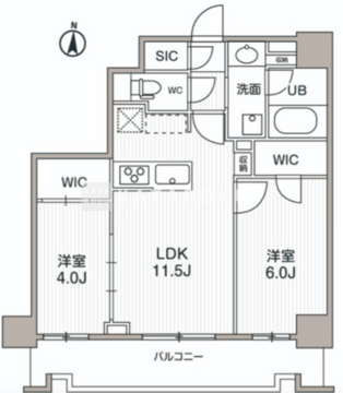 シーズンフラッツ両国サウス 302 間取り図