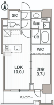 シーズンフラッツ両国サウス 307 間取り図