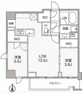 シーズンフラッツ両国サウス 509 間取り図