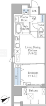 PRIME SQUAREIII 1201 間取り図